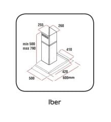 Alveus IBER 60 Beyaz Ankastre Davlumbaz
