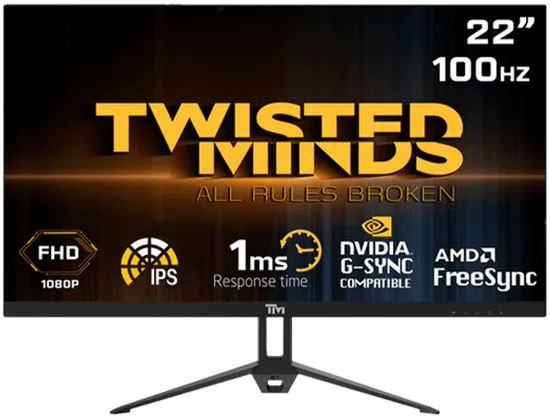 Twisted Minds TM22FHD100IPS 22,FHD ,100 HZ ,IPS ,1ms Oyuncu Monitorü