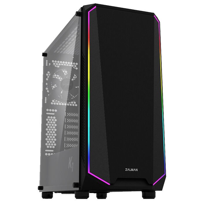 Zalman K1 RGB Kasa Mid Tower Siyah Oyuncu Kasası