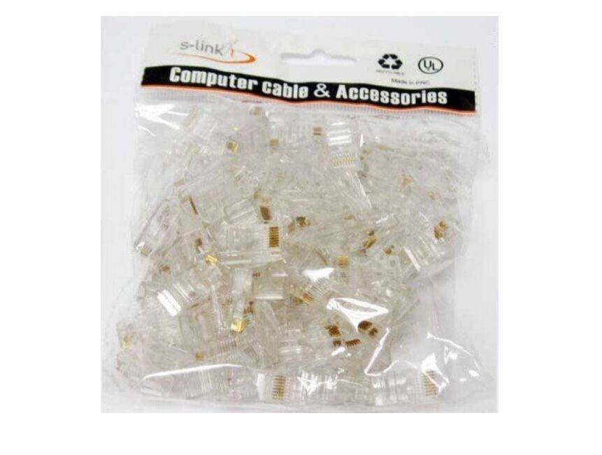 S-LINK RJ45 KONNEKTOR CAT5 (100'LÜ PAKET)