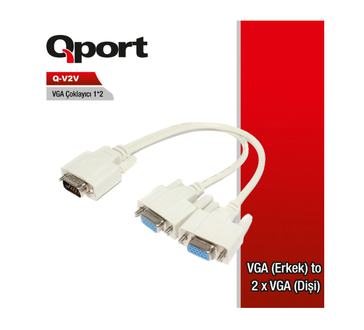 QPORT (Q-V2V) VGA COKLAYICI KABLO