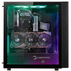 Gamepower Dawn TG ARGB Fan E-ATX Siyah Oyuncu Kasası