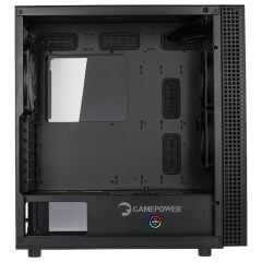 Gamepower Dawn TG ARGB Fan E-ATX Siyah Oyuncu Kasası