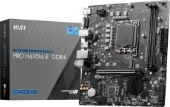 MSI PRO H610M-E DDR4 3200MHZ 1XVGA 1XHDMI 1XM.2 USB 3.2 MATX 1700P (12. / 13. VE 14. NESİL İŞLEMCİ UYUMLU)