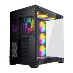 Twisted Minds TM1-B-S Bullet-07 Orta Temperli Cam Mid Tower Oyuncu Kasası, Siyah