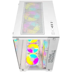 Twisted Minds TM 1-V-S Bullet-07 Orta Temperli Cam Mid Tower Oyuncu Kasası, Beyaz
