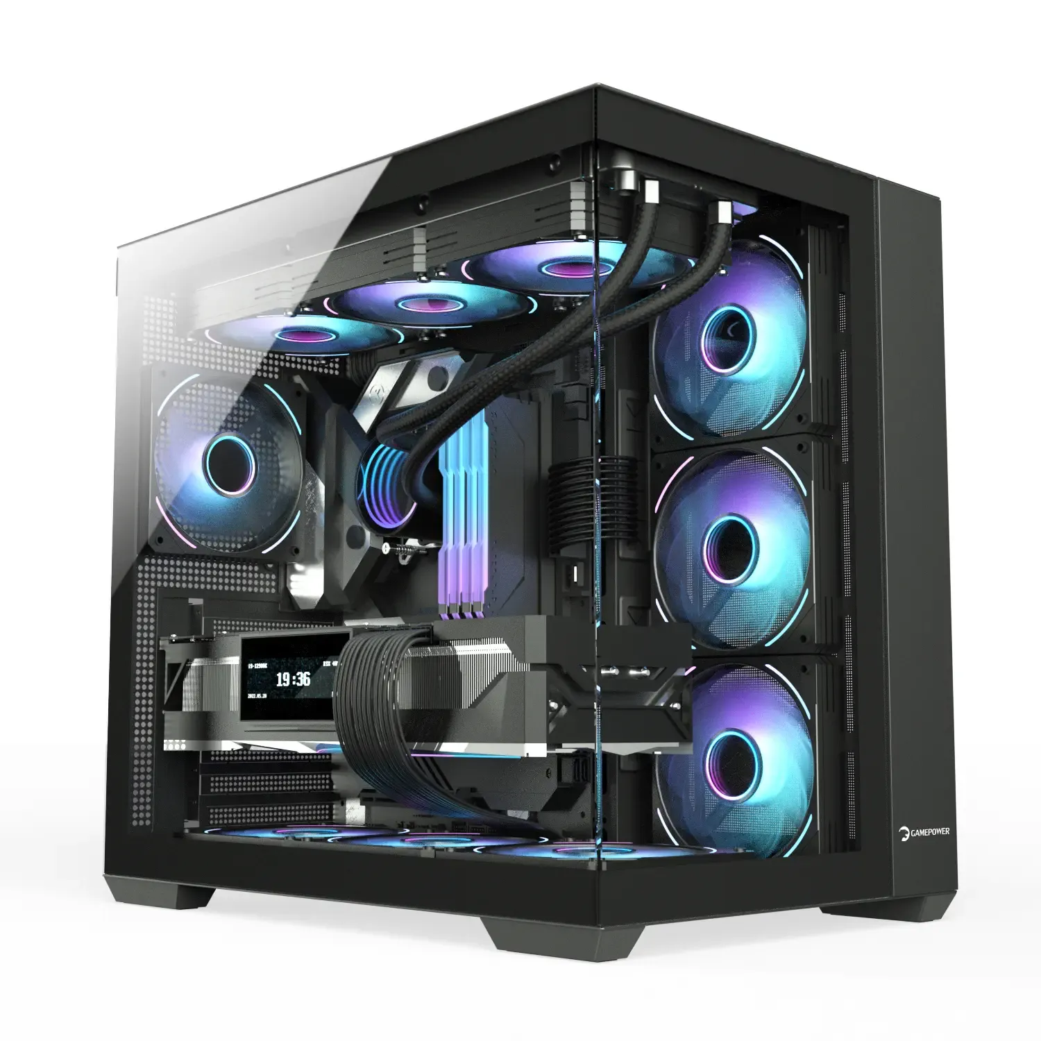 GamePower Warcry Prism Serisi 4xARGB Fan Cam ATX Gaming Kasa