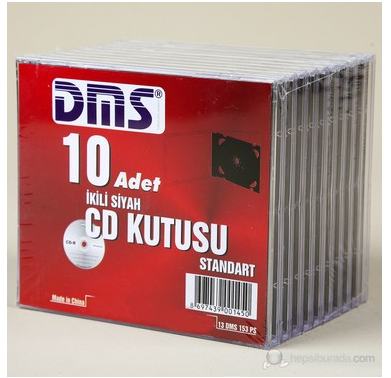 DMS CD TEKLİ SİYAH KUTU 10LU PAKET