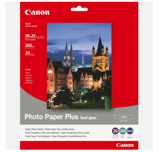 CANON SG-201 A4 8X10 20SF SEMI GLOSSY PHOTO PAPER