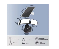 LENS 4G/LTE 50 METRE FLOODLIGHT GECE GÖRÜŞÜ IP65 SOLAR KAMERA(UBOX)