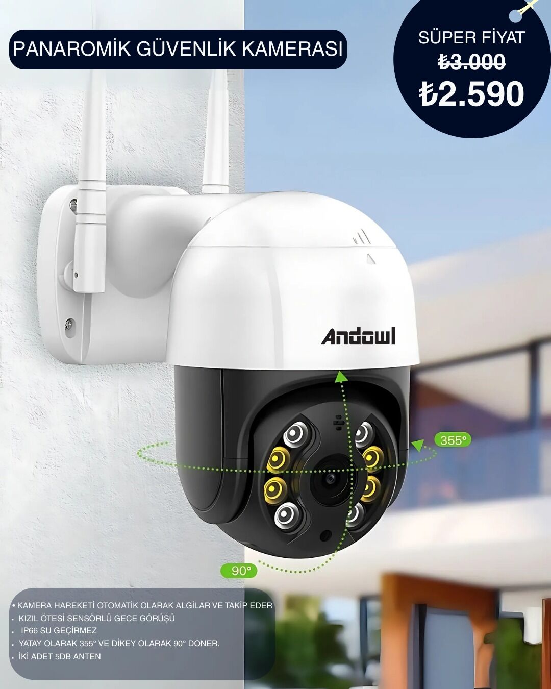 Andowl Q-S4 Max,Panoramik Kamera