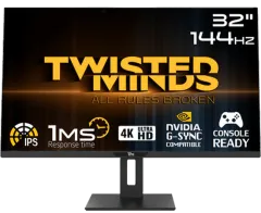 Twisted Minds TM32DUI UHD 32, 144Hz, 4K 1ms, HDMI 2.1 Oyuncu Monitorü