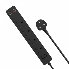 Wiwu Power Strip 4 AC 3 Usb 20w PD Elektrik Kablosu, Siyah