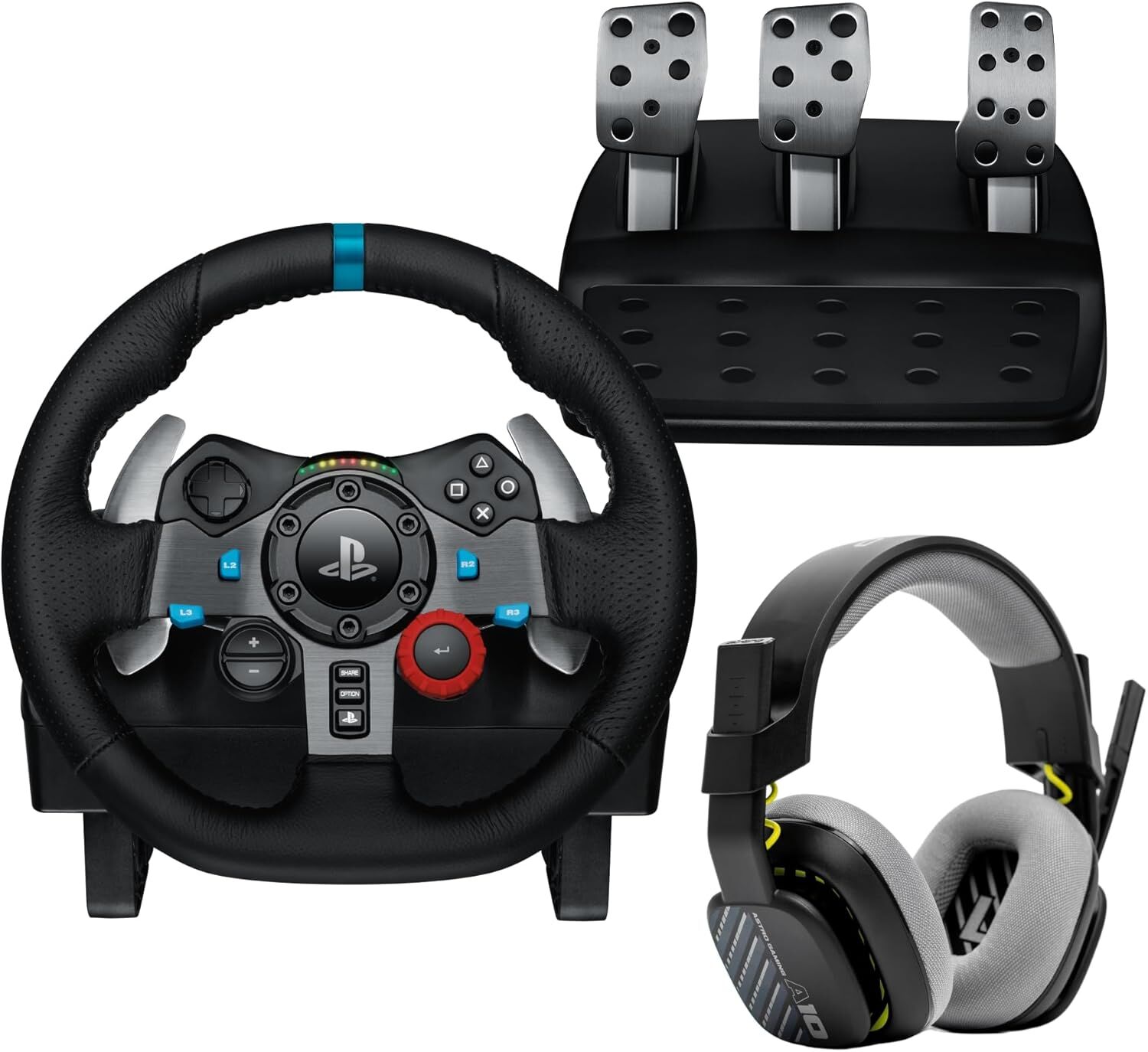 Logitech G29 Driving Force Direksiyon Seti + Logitech Astro A10 Esnek Oyuncu Kulaklığı