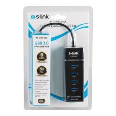S-link SL-USB-C63 4 Portlu 3.0 Type-C USB Çoğaltıcı