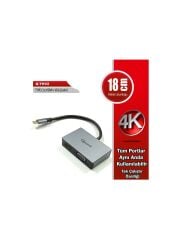 QPort Q-THV2 Type-C To HDMI+VGA Çevirici