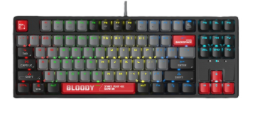Bloody S87 RGB BLMS TKL USB/ FIre Black--BLMS Red Plus Switch Mechanical Gaming Keyboard