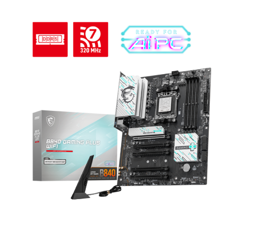 MSI GAMING B840 GAMING PLUS WIFI AM5 DDR5 SES 2.5GLAN HDMI 2xM.2+4xSATA6G ATX