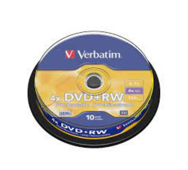 VERBATIM 43488 DVD-RW MATG.4,7GB.4X 10'LU CAKEBOX