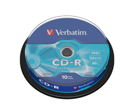 VERBATIM 43441 CD-R 700MB 52X80 10'LU CAKEBOX