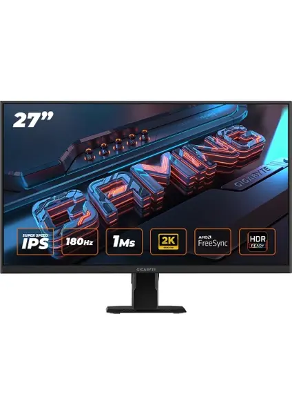 Gigabyte GS27QA 27'' 1Ms 180Hz QHD 2560 x 1440 2K Type-C IPS Gaming Monitör