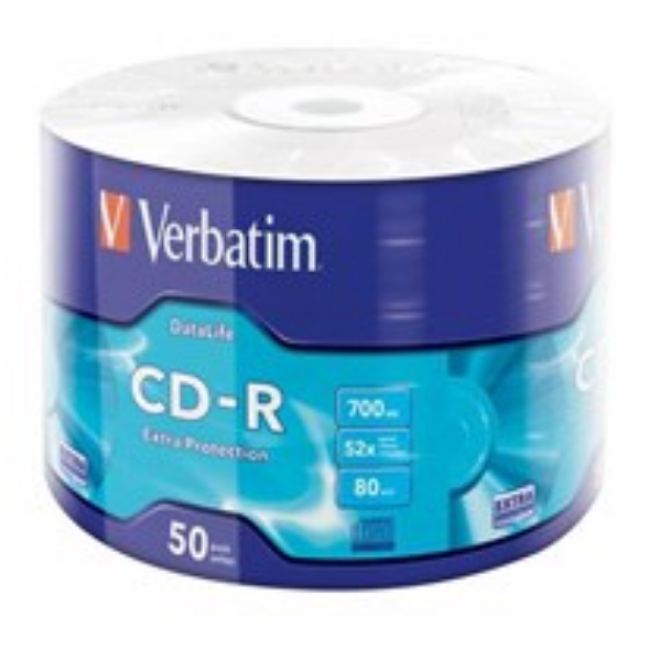 VERBATIM 43429 CD-R EX.PROTECTION 700MB 52X80 10'LU
