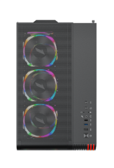 1ST PLAYER VT7 SİYAH 850W 80+ SILVER ATX 3.1 ARGB 4X12CM FAN TEMPERLİ CAM USB 3.0 ATX KASA