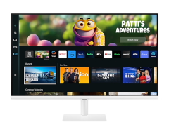 Samsung VA Smart Monitor 32'' M50C Serisi FHD Akıllı Hoparlörler ve Uzaktan Kumandalı Monitör, Beyaz