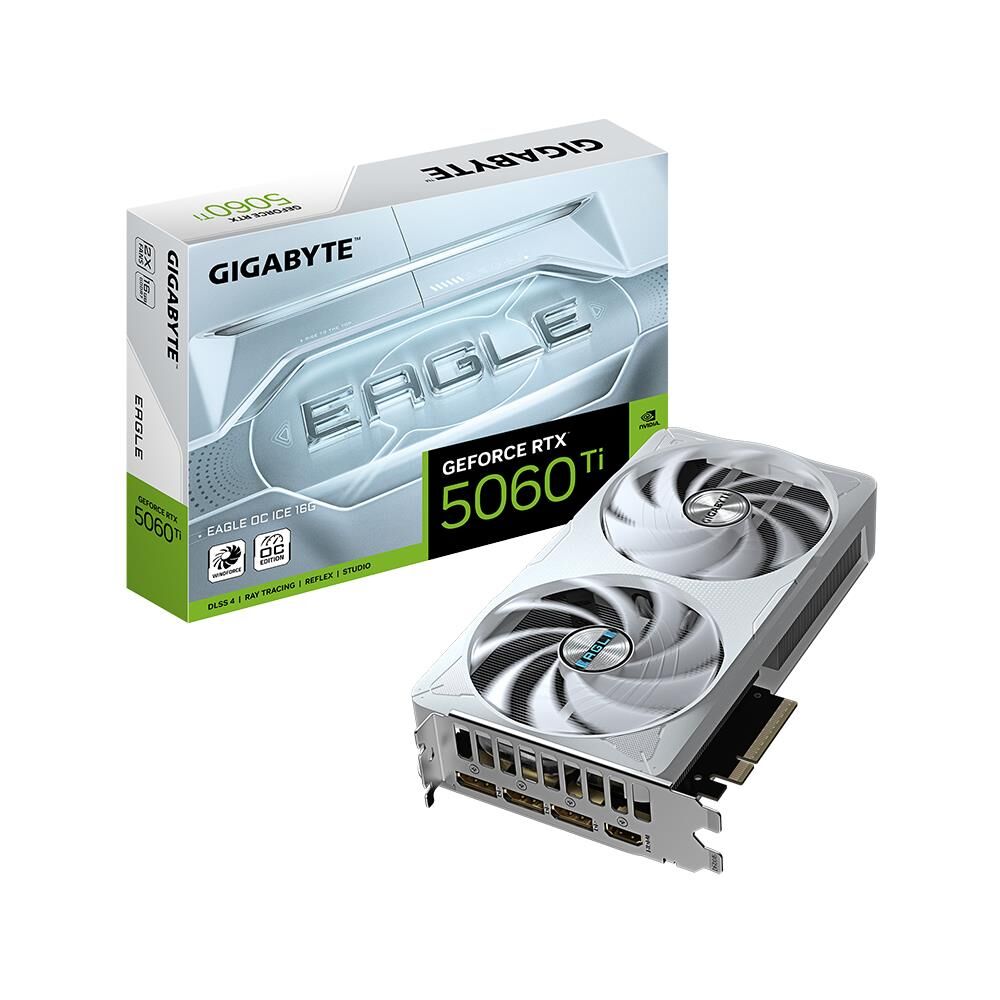 GIGABYTE NVIDIA 16GB RTX5060TI GDDR7 EAGLE OC ICE 128BIT/3XDP/1XHDMI/2XFAN