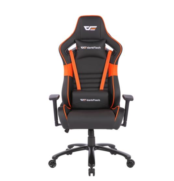 DARKFLASH RC800 Profesyonel Oyuncu Koltuğu 120 Kg/Poliüretan,PVC/360 Derece Dönebilen Tekerlekler/180 Derece Yatar Mekanizma/Boyun ve Bel Minderi