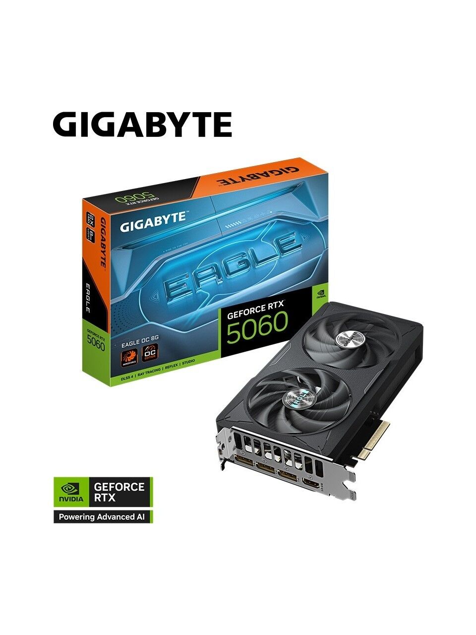 GIGABYTE EAGLE 8GB RTX5060 GDDR7 NVIDIA OC ICE 128BIT/3XDP/1XHDMI/2XFAN