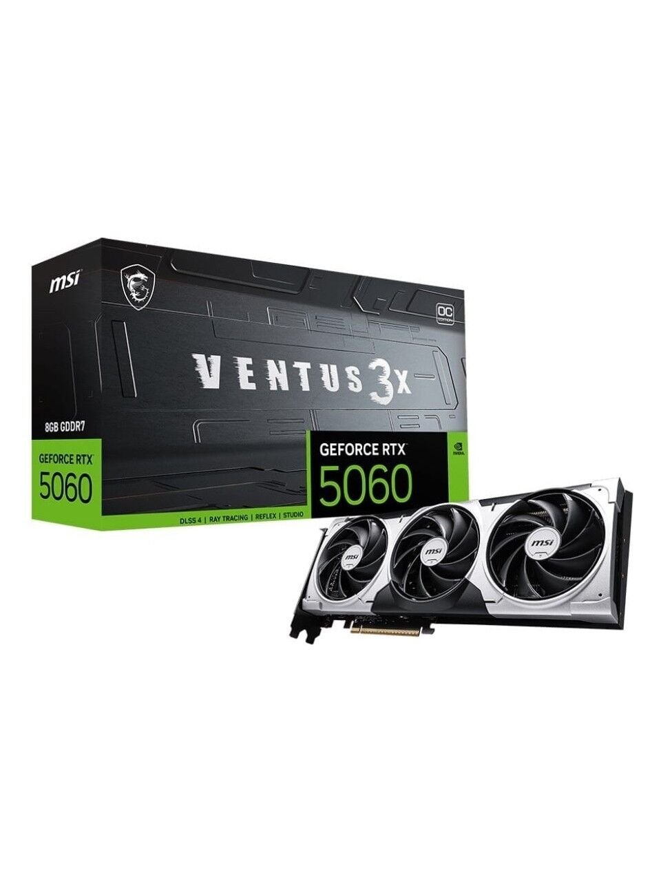 MSI VGA GEFORCE RTX 5060 8G VENTUS 3X OC GDRR7 128B DX12 PCIE 5.0 X16 (3XDP 1XHDMI)
