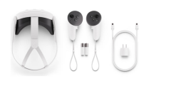 Meta Quest 3-S Advanced VR Headset, 2064x2208 Resolution Per Eye, 128GB Storage, Ring-Free Touch Plus Controllers,