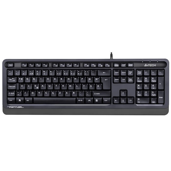 A4 Tech FK10 F USB Gri Kablolu Klavye