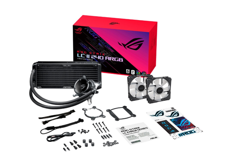 ASUS ROG STRIX LC II 240 V2 2x12CM RGB FAN 1700/AM5/AM4 SIVI İŞLEMCI SOĞUTUCU