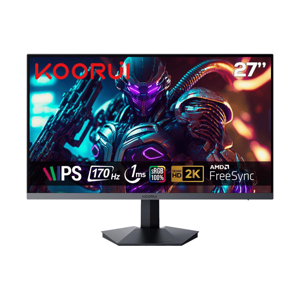 Koorui 27'' GN07 170Hz 1ms IPS QHD HDMI, DisplayPort Oyuncu Monitörü