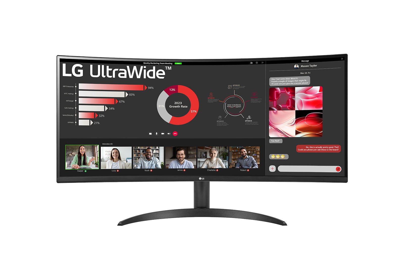 Lg UltraWide 34WR50QC 5 ms WQHD 34'' Curved Monitör