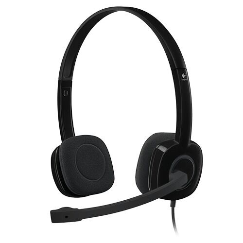 Logitech H151 Strereo 3.5mm Kablolu Mikrofonlu Kulaklık, Siyah
