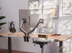 North Bayou F160 17-27 inç İki Kollu Amortisörlü Monitör Standı