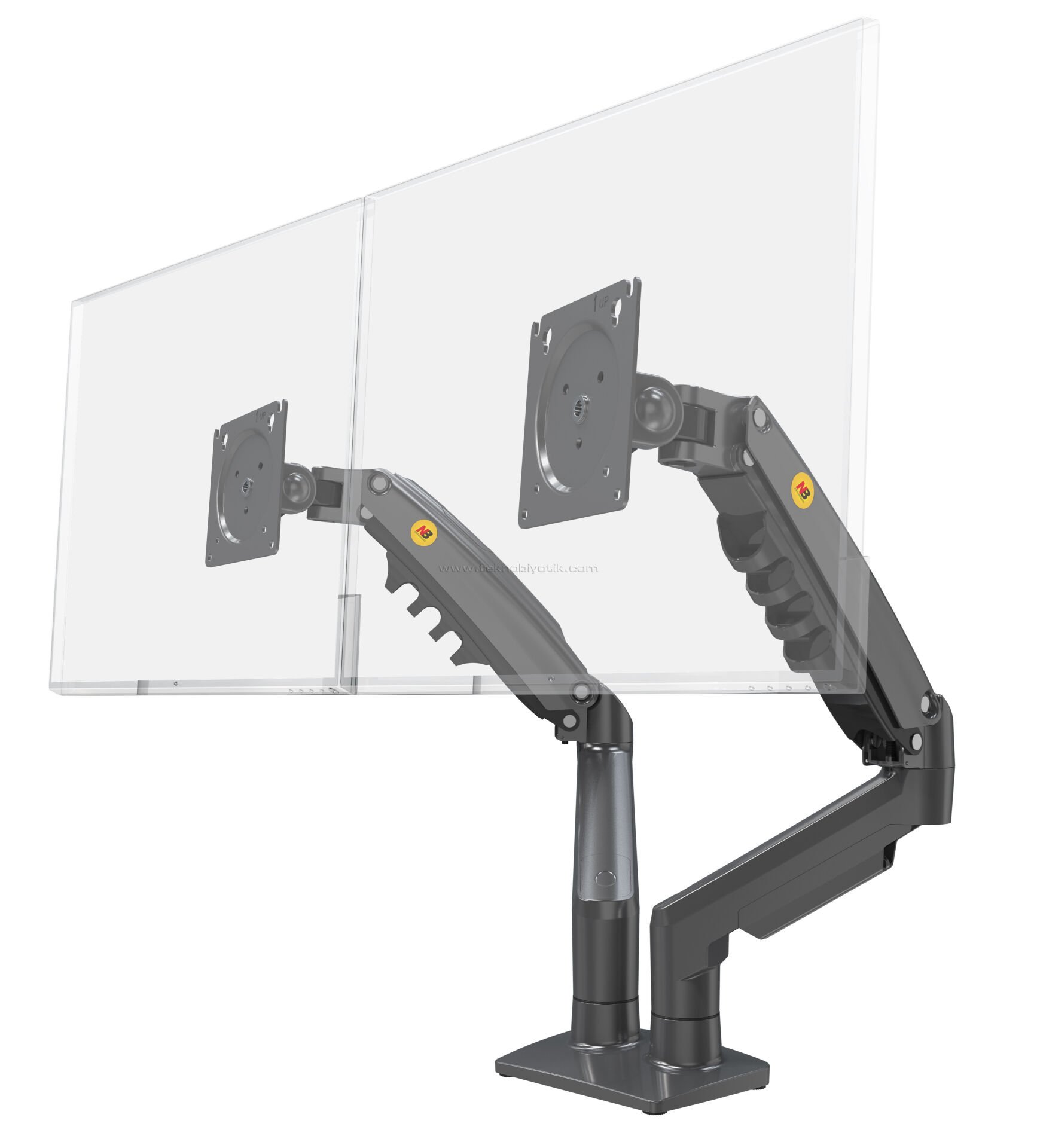 North Bayou F160 17-27 inç İki Kollu Amortisörlü Monitör Standı