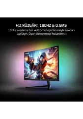GamePower Vivid T40 24'' Curved RGB 180Hz 0.5ms FHD Va Panel 2x2W Hoparlör Gaming Monitör, Beyaz