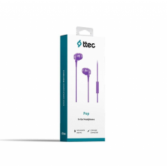 Ttec Pop Mikrofonlu Kulak İçi Kulaklık, Mor