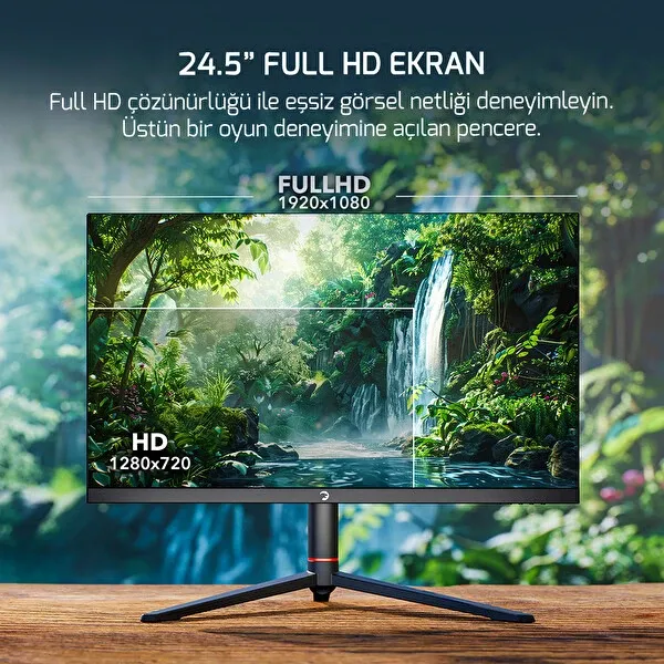 GamePower 24.5'' Scorp S10 RGB 500HZ 0.2MS FHD Flat PS Pivot HDR400 Speaker Oyuncu Monitör