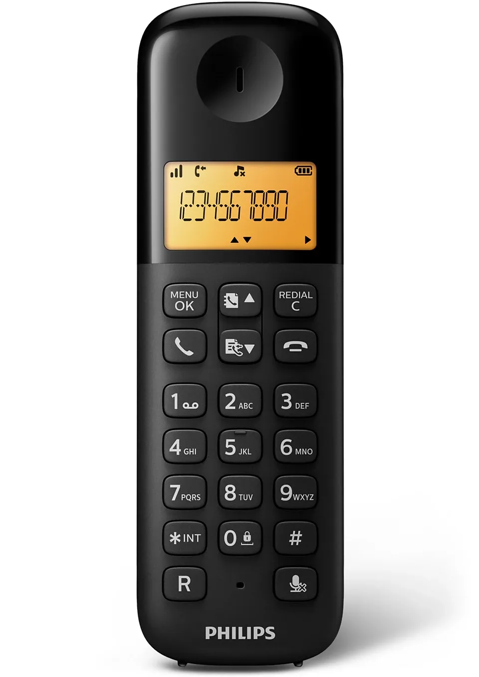 Philips D1601B/01 Kablosuz Dect Telsiz Telefon, Siyah