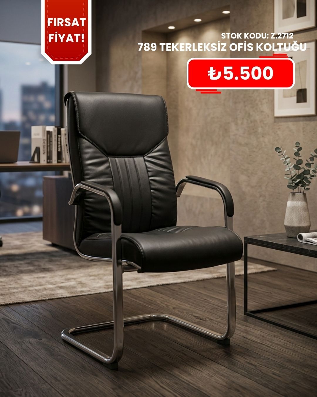 TEKERLEKSİZ OFİS KOLTUĞU 789