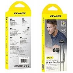 Awei PC-2 Mini Stereo Kulak İçi Kulaklık, Siyah