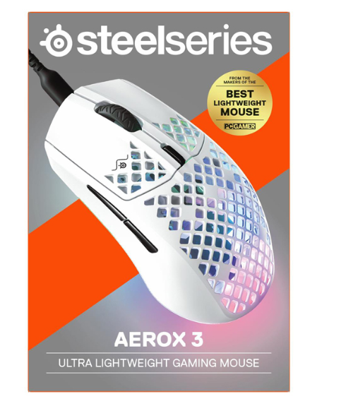 SteelSeries Aerox 3 Snow 62603 8500 CPI 6 Tuş RGB Optik Kablolu Gaming Mouse