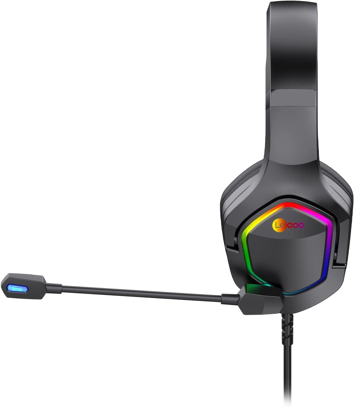 Lenovo Lecoo HT403 RGB USB+ 3.5mm Jack Black Mikrofonlu Oyuncu Kulaklığı