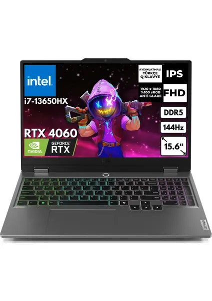 LENOVO LOQ 15.6'' i7-13650HX 16GB 512 SSD 8GB-RTX4060 144HZ DOS