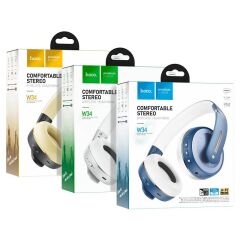 Hoco W34 Katlanabilir Bluetooth Kulak İçi Kulaklık, Gri